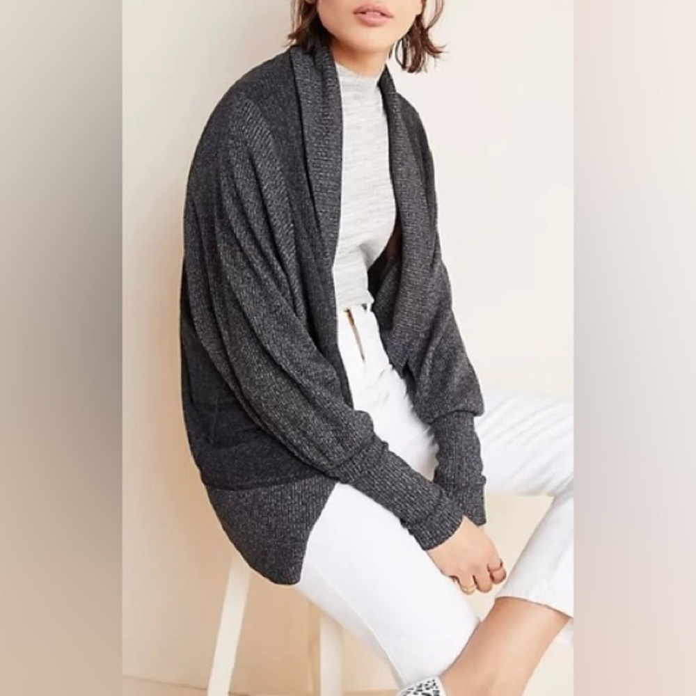 Maeve by Anthropologie Ingrid Cocoon Cardigan/Gray/Size Small